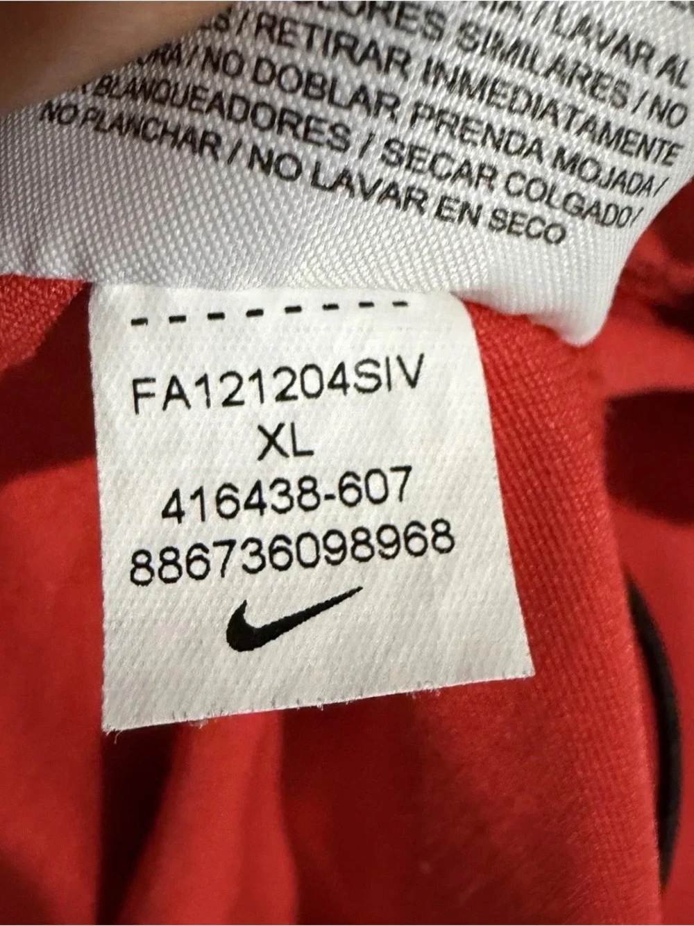 Nike Golf Windbreaker Jacket Red 1/4 Zip Embroidered [416438-607] Men’s Size XL